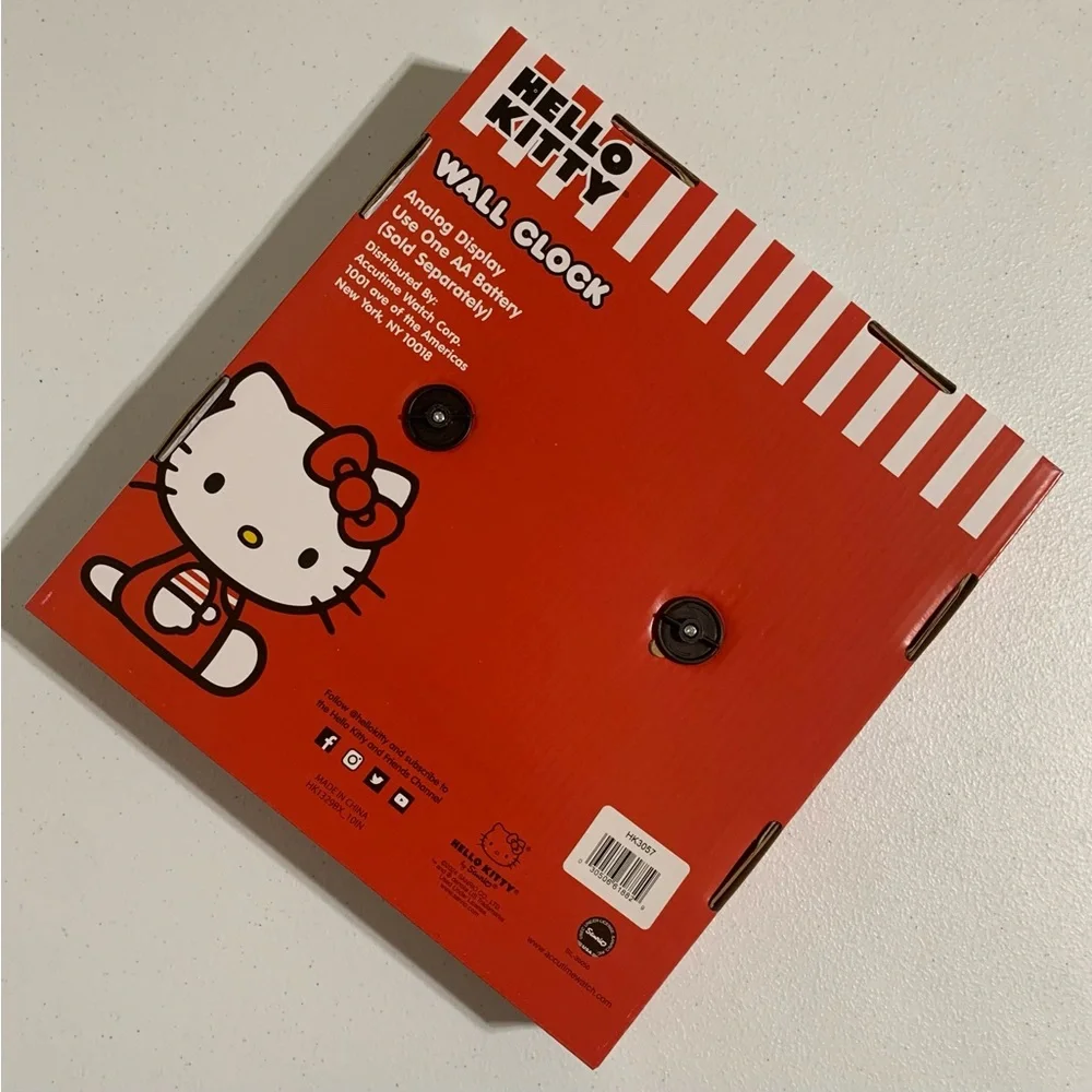 Hello Kitty by Sanrio Analog Wall Clock-New in Box